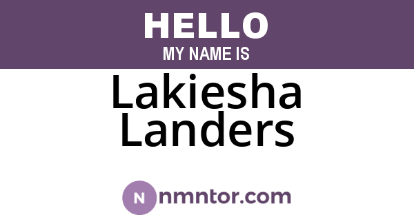 Lakiesha Landers