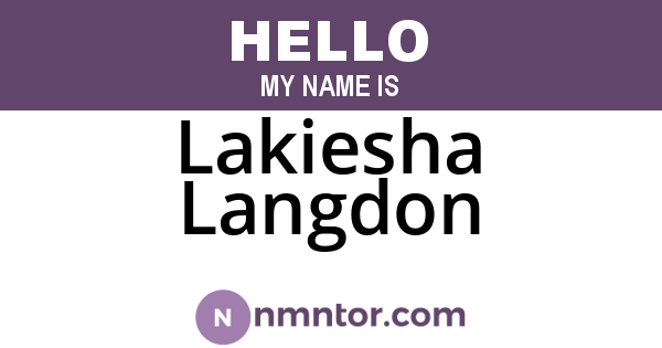 Lakiesha Langdon