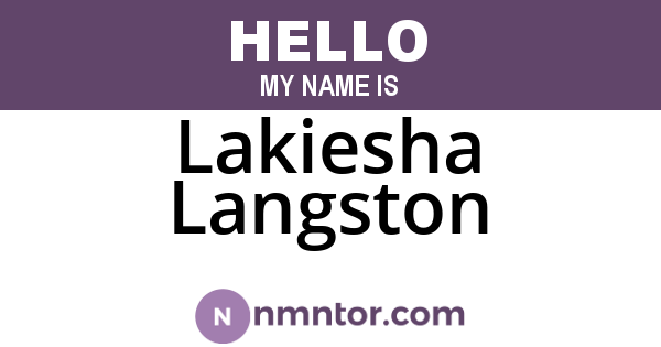 Lakiesha Langston