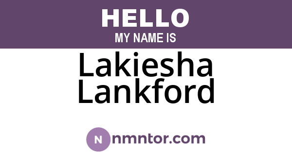 Lakiesha Lankford