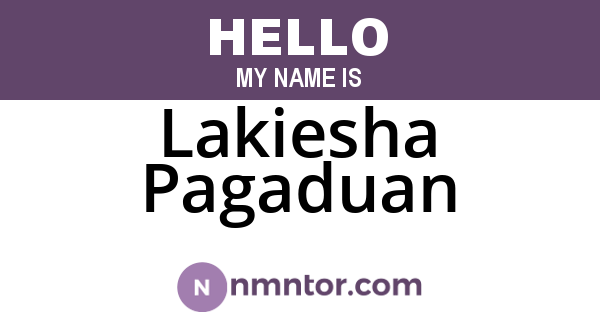 Lakiesha Pagaduan