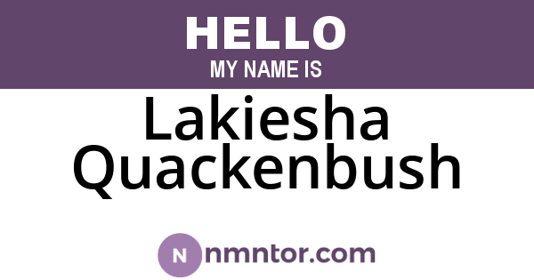 Lakiesha Quackenbush