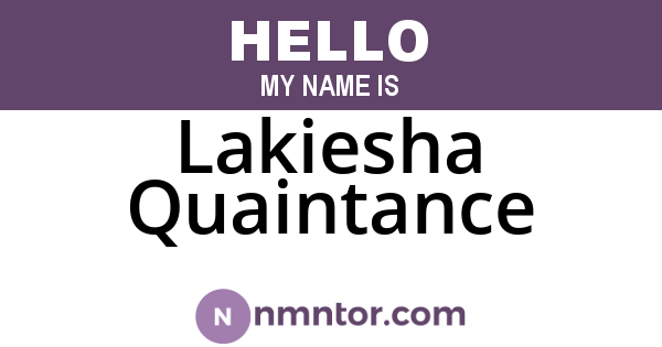Lakiesha Quaintance