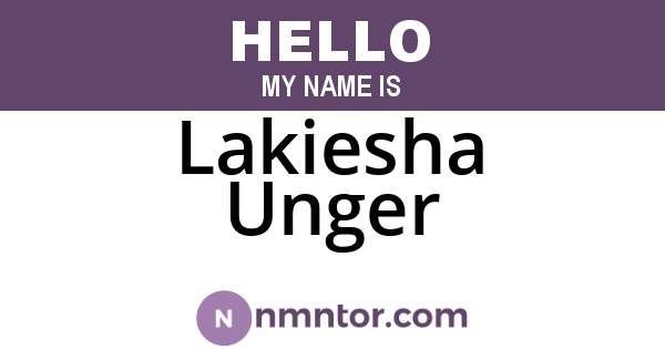 Lakiesha Unger