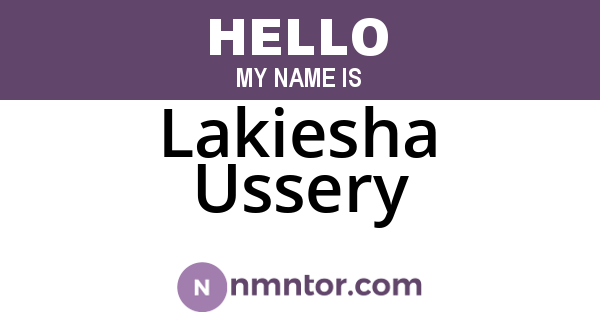 Lakiesha Ussery