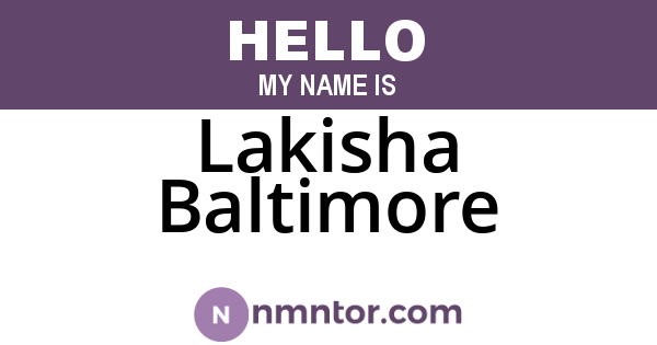 Lakisha Baltimore