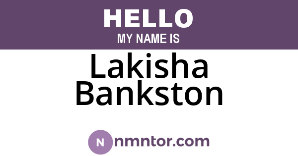 Lakisha Bankston