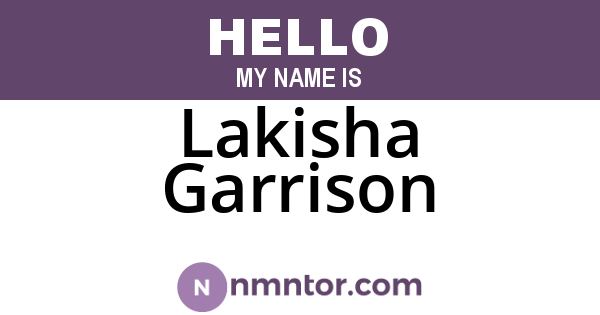 Lakisha Garrison