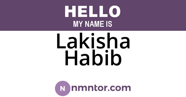 Lakisha Habib