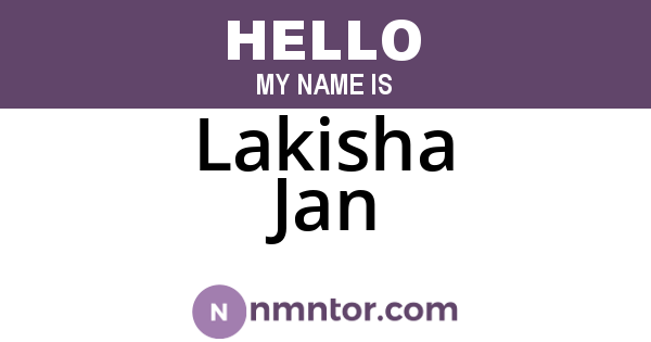 Lakisha Jan