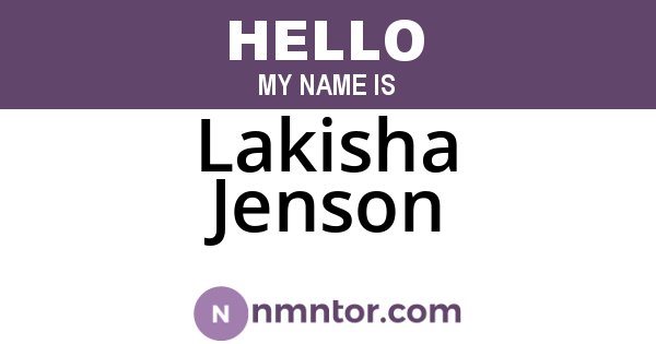 Lakisha Jenson