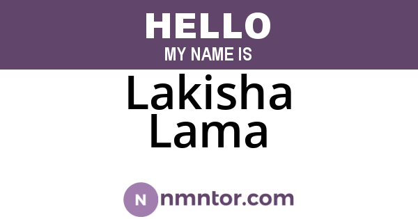 Lakisha Lama