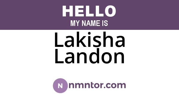 Lakisha Landon