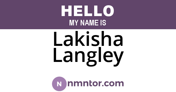 Lakisha Langley