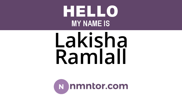 Lakisha Ramlall