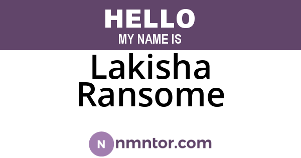 Lakisha Ransome