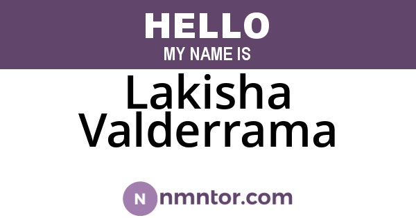 Lakisha Valderrama