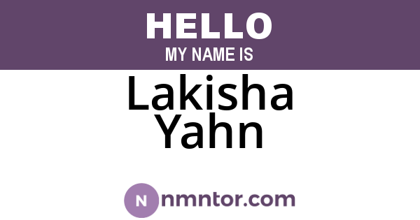 Lakisha Yahn