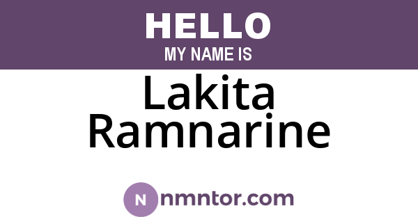 Lakita Ramnarine