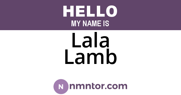 Lala Lamb