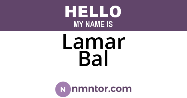 Lamar Bal