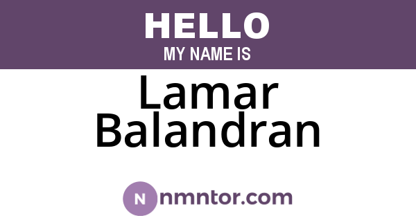 Lamar Balandran