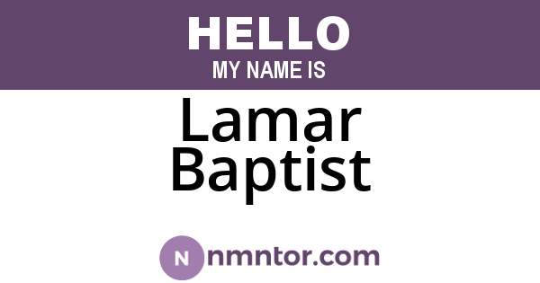 Lamar Baptist