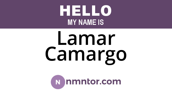 Lamar Camargo