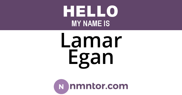 Lamar Egan
