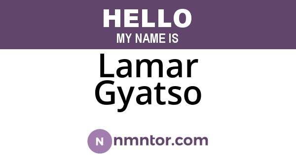 Lamar Gyatso