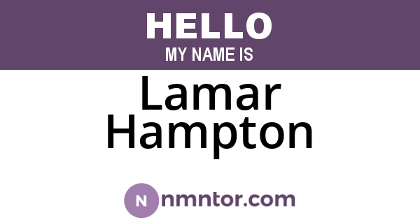 Lamar Hampton