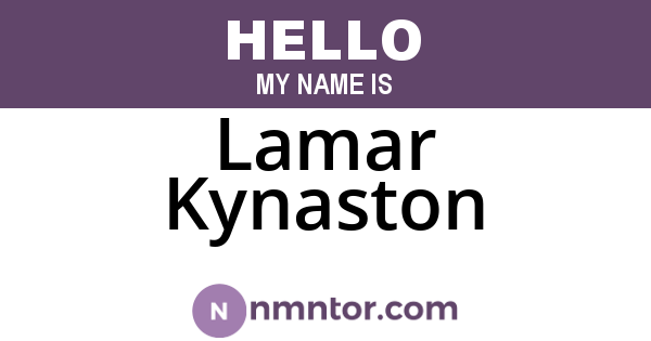 Lamar Kynaston