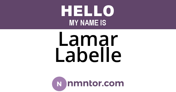 Lamar Labelle