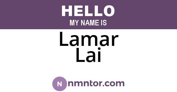 Lamar Lai