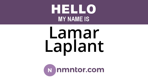 Lamar Laplant