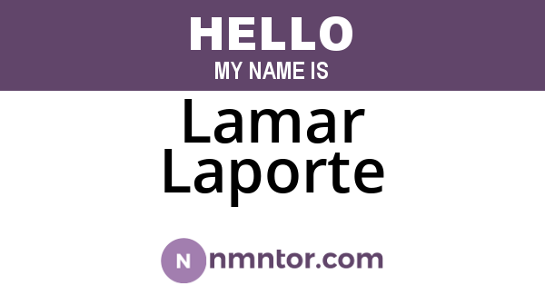 Lamar Laporte
