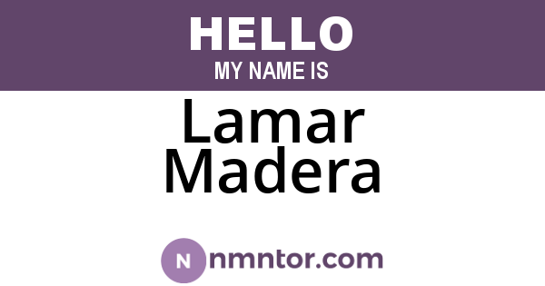 Lamar Madera
