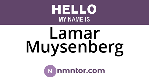 Lamar Muysenberg