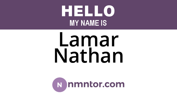 Lamar Nathan