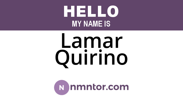 Lamar Quirino