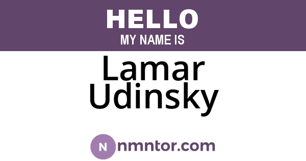 Lamar Udinsky