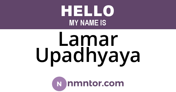 Lamar Upadhyaya