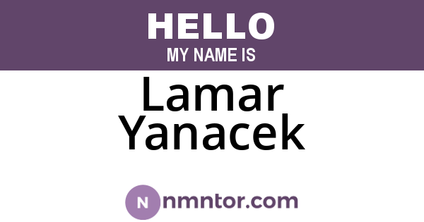 Lamar Yanacek