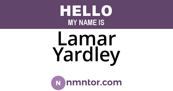 Lamar Yardley