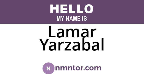 Lamar Yarzabal