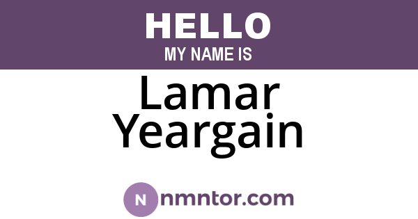 Lamar Yeargain