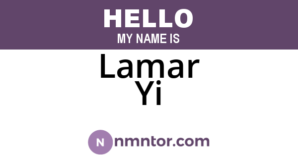 Lamar Yi