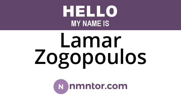 Lamar Zogopoulos
