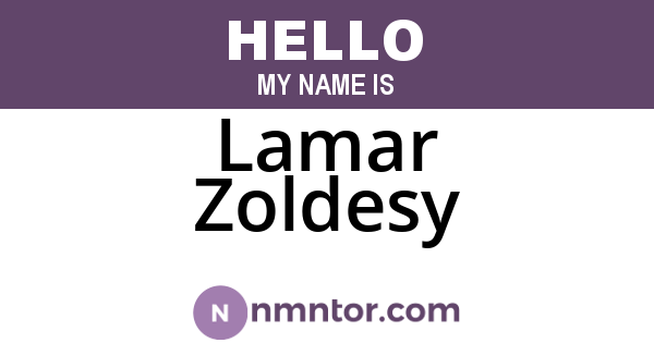 Lamar Zoldesy