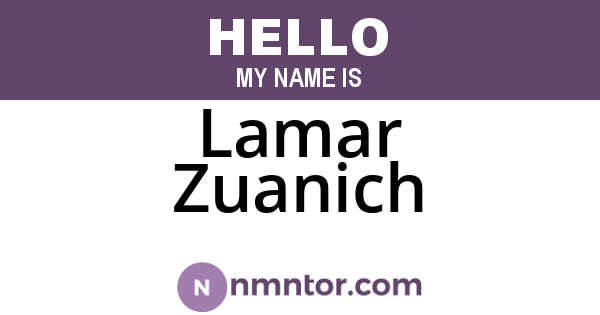Lamar Zuanich